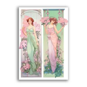 GF-ART NOUVEAU-039. Rice paper large format