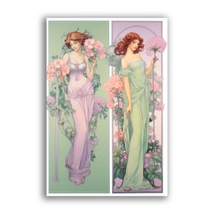 GF-ART NOUVEAU-040. Rice paper large format