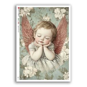 BABY-0112. Rice paper baby for decoupage.