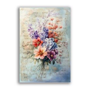 GF-FLOWERS-100. Rice paper large format