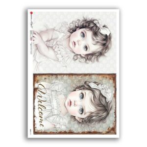 BABY-0118. Rice paper baby for decoupage.