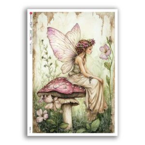 FAIRIES-0126. Rice Paper for decoupage fairies.