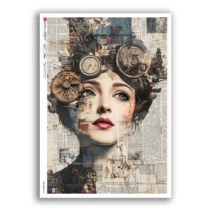 STEAMPUNK-0007. Punk Rice Paper for decoupage.