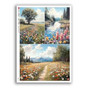 VIEWS-0233. Landscape Rice paper  for the decoupage.