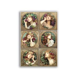 GF-ART NOUVEAU-054. Rice paper large format