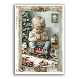 BABY-0124. Rice paper baby for decoupage.
