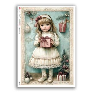 BABY-0125. Rice paper baby for decoupage.