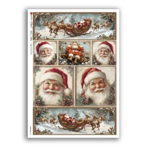CHRISTMAS-0373. Victorian Christmas Rice Paper for decoupage.