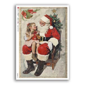CHRISTMAS-0375. Victorian Christmas Rice Paper for decoupage.