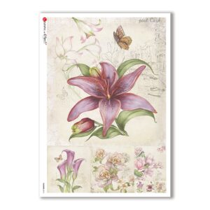 FLOWERS-0216. Rice Paper flowers for decoupage.