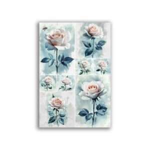 GF-FLOWERS-113. Rice paper large format