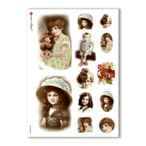 OLD-PHOTOS-0002. Victorian Rice Paper for decoupage.