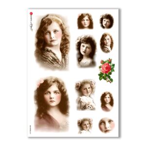 OLD-PHOTOS-0001. Victorian Rice Paper for decoupage.
