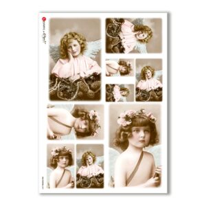 OLD-PHOTOS-0031. Victorian Rice Paper for decoupage.