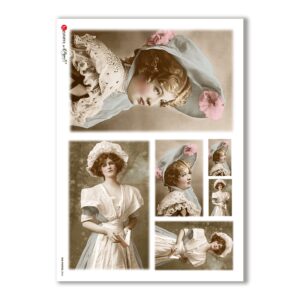 OLD-PHOTOS-0063. Victorian Rice Paper for decoupage.