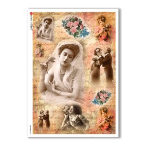 OLD-PHOTOS-0075. Victorian Rice Paper for decoupage.