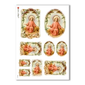 CULT-0123. Holy Rice Paper for decoupage.