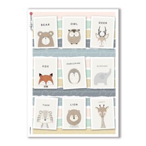 ANIMALS-0053. Animals Rice Paper for decoupage.