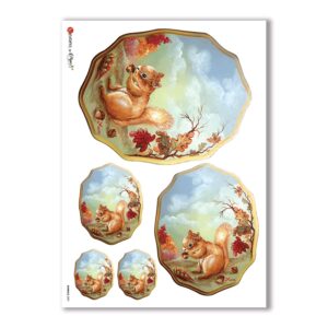 ANIMALS-0059. Animals Rice Paper for decoupage.