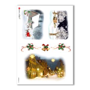 CHRISTMAS-0004. Christmas Rice Paper for decoupage.