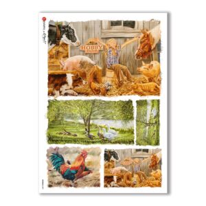 ANIMALS-0081. Animals Rice Paper for decoupage.