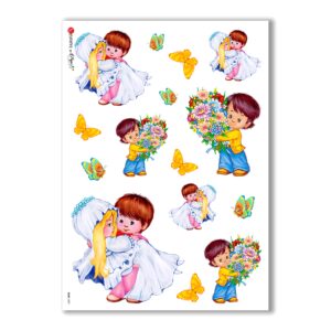 BABY-0001. Rice paper baby for decoupage.