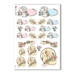 BABY-0027. Rice paper baby for decoupage.