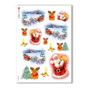 CHRISTMAS-0014. Christmas Rice Paper for decoupage.