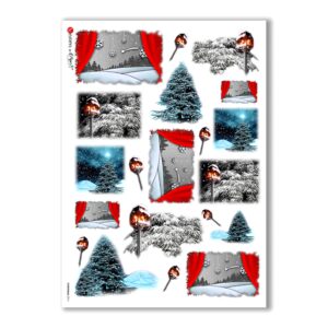 CHRISTMAS-0016. Christmas Rice Paper for decoupage.