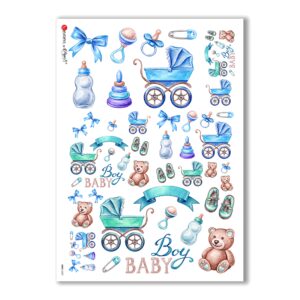 BABY-0037. Rice paper baby for decoupage.