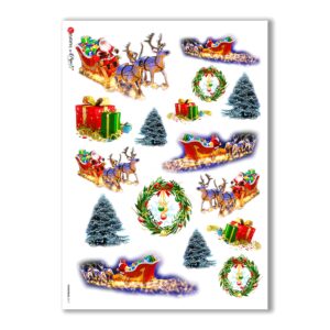 CHRISTMAS-0017. Christmas Rice Paper for decoupage.