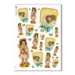 BABY-0043. Rice paper baby for decoupage.
