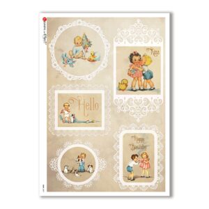 BABY-0057. Rice paper baby for decoupage.