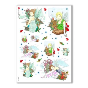 FAIRIES-0008. Rice Paper for decoupage fairies.