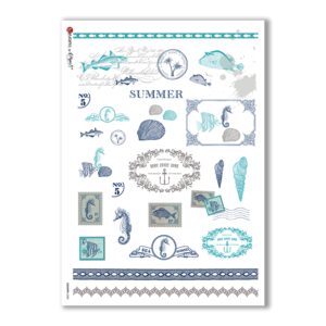 COUNTRY-0025. Country Rice Paper for decoupage.