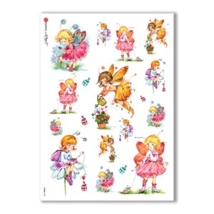 FAIRIES-0020. Rice Paper for decoupage fairies.