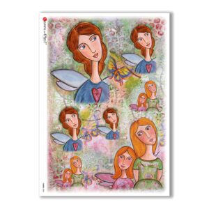 FAIRIES-0038. Rice Paper for decoupage fairies.