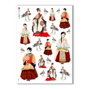 FOLK-0010. Rice Paper ethnic for decoupage.