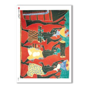 FOLK-0017. Rice Paper ethnic for decoupage.