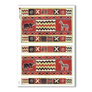 FOLK-0019. Rice Paper ethnic for decoupage.