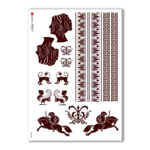 FOLK-0048. Rice Paper ethnic for decoupage.