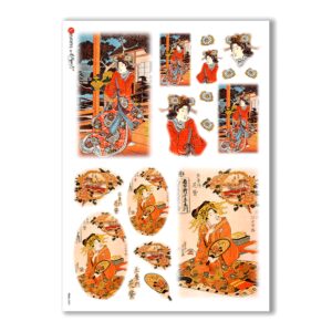 FOLK-0052. Rice Paper ethnic for decoupage.