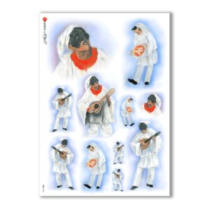 FOLK-0063. Rice Paper ethnic for decoupage.