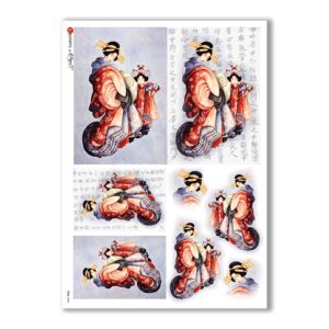 FOLK-0068. Rice Paper ethnic for decoupage.