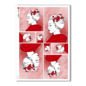 FOLK-0071. Rice Paper ethnic for decoupage.