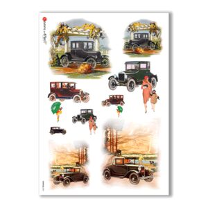 VEHICLES-0001. Vehicles Rice Paper for decoupage.