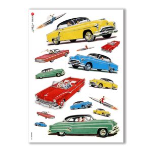 VEHICLES-0002. Vehicles Rice Paper for decoupage.
