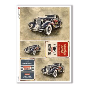 VEHICLES-0017. Vehicles Rice Paper for decoupage.