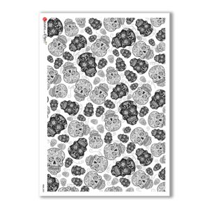 SKULL-0003. Skull Rice Paper for decoupage.