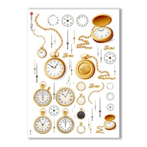 TIME-0002. Watches Rice paper for the decoupage.
